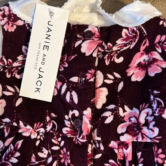 Janie and Jack Corduroy Floral Dress - Picture 5 of 6